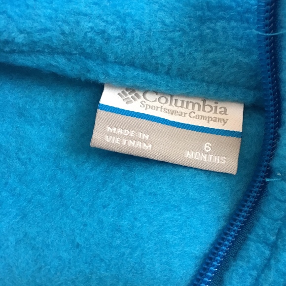Blue Columbia Boys Fleece Jacket, 6 Months - Picture 2 of 3
